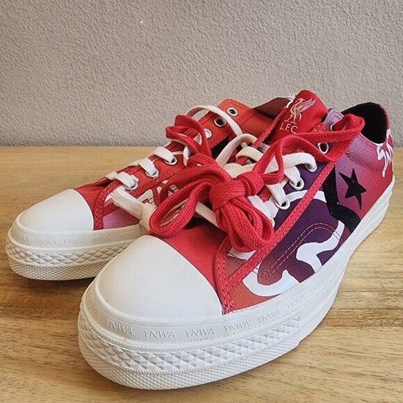 Liverpool FC Shoes Low Top Unisex Red White YNWA Soccer Casual Converse All Star main image 11